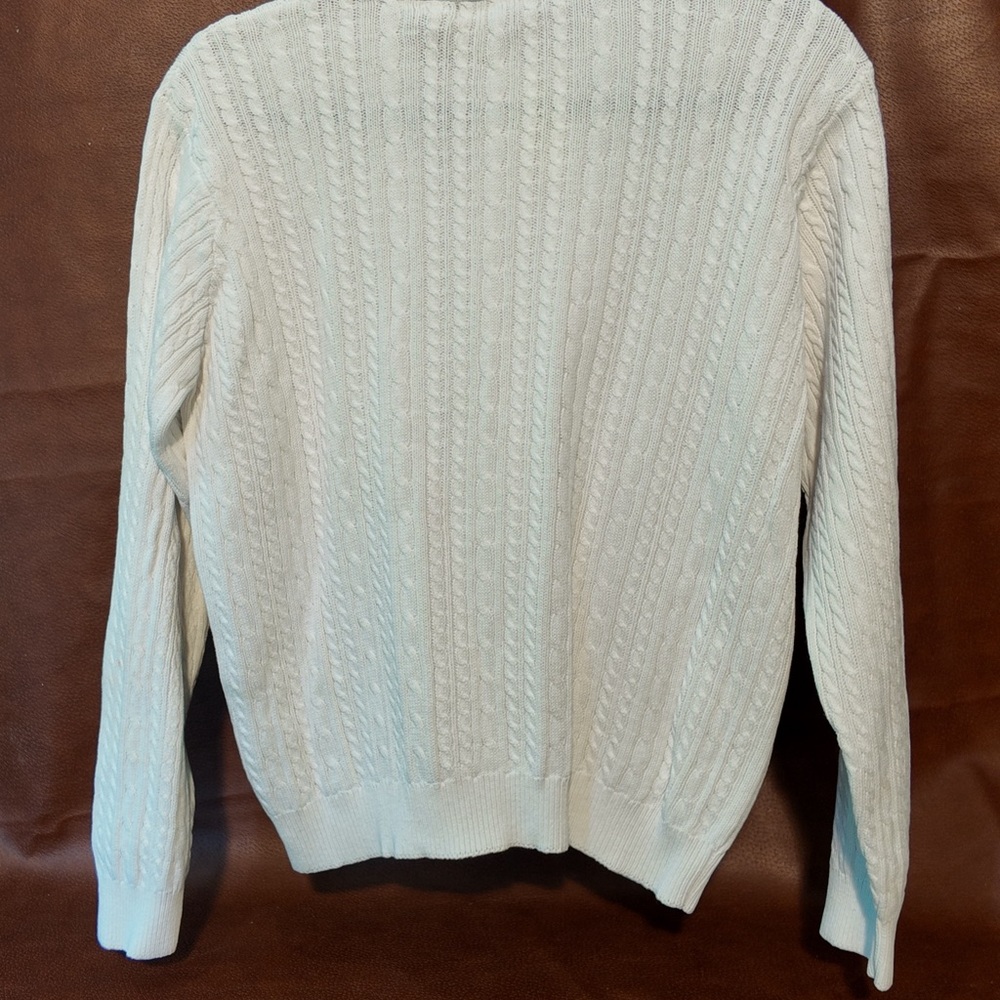 Wainscot White Ribbed Knit Sweater - Picture 2 of 3